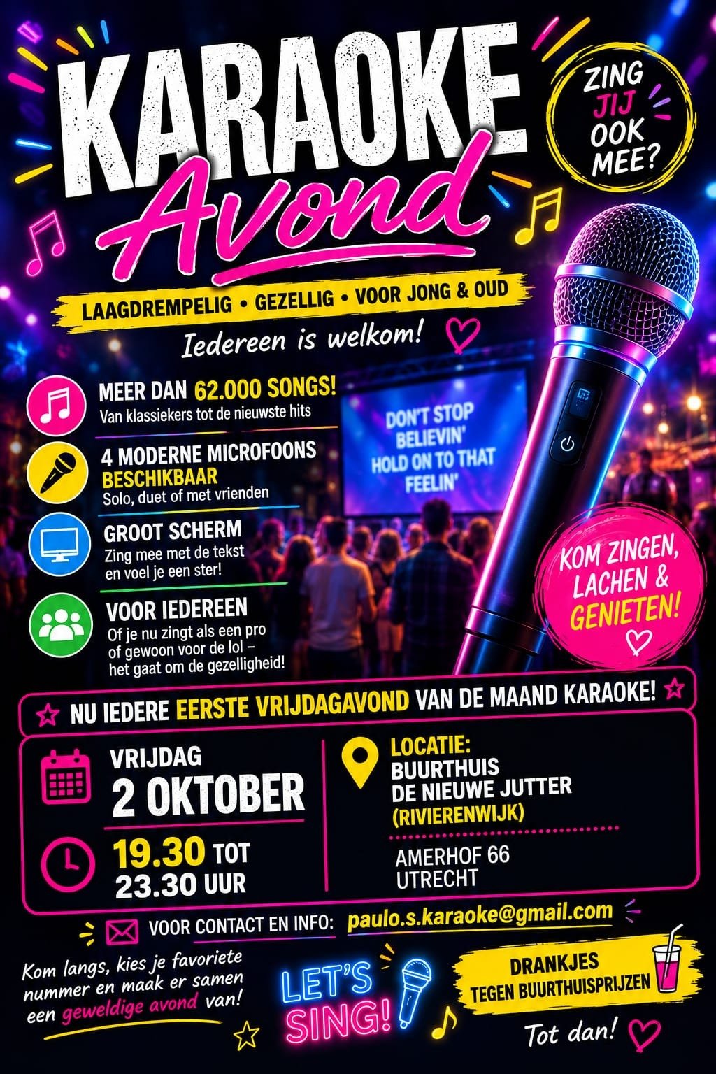 Karaokeavond bij De Nieuwe Jutter
