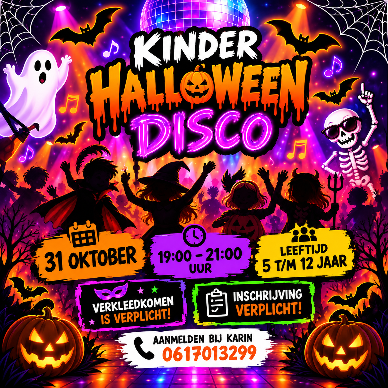 🎃🪩 Halloween Disco bij De Nieuwe Jutter! 👻